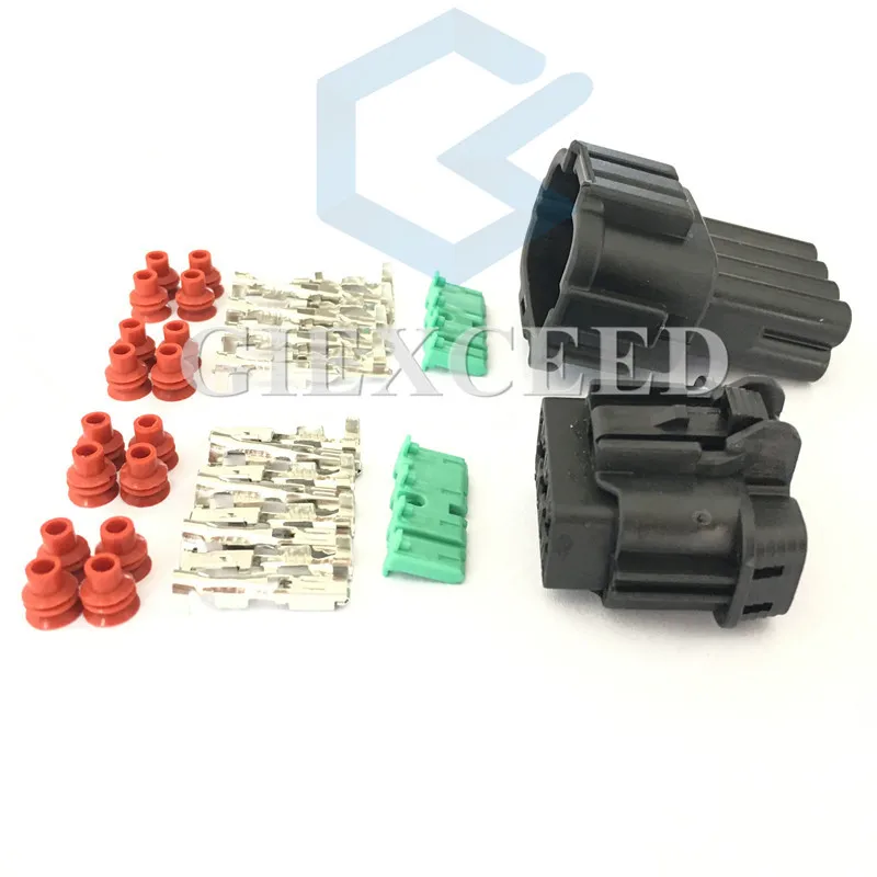 Conector automotivo para Nissan Sylphy Teana, soquete de farol feminino e masculino, montagem AC, 8 pinos, 6185-1177, 6188-0736, 2 conjuntos