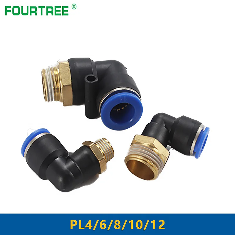 10pcs PL Pneumatic Connector 4mm-12mm Hose Tube Fitting Thread 1/8