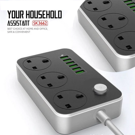 Cavo di prolunga UK power strip USB