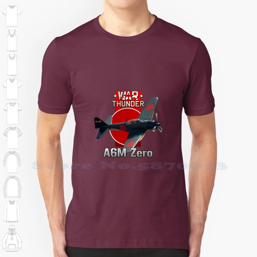 War Thunder A6M Zero 100% Cotton T-Shirt A6M Zero Carrier Fighter 2 Pacific War Japan Ww2 War Thunder World Of Warplanes