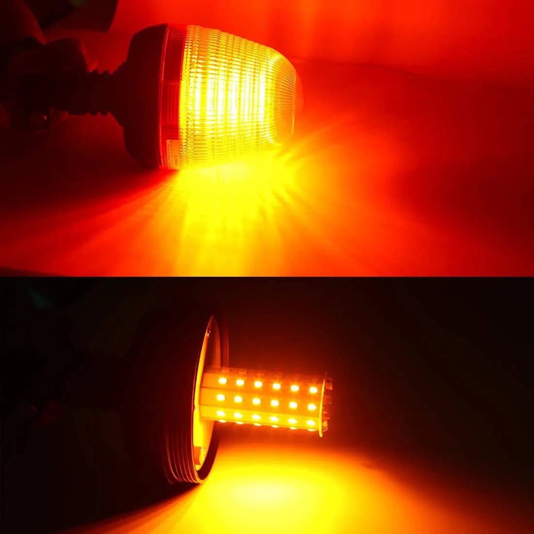 60 led âmbar trator motocicleta empilhadeira luz de advertência estroboscópica farol caminhão veículo luzes piscando emergência lâmpada sinal seguro