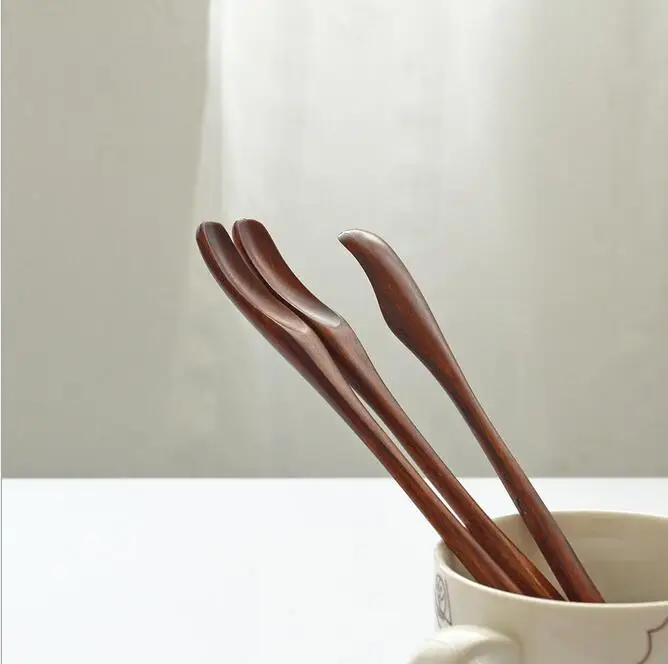 10PCSlot 20.5x1.5cm unique style Phoebe stirring spoons long handle wooden spoons coffee spoon wholesale stirring spoons