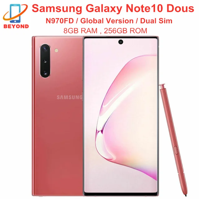 Samsung Galaxy Note10 Note 10 Duos N970FD Dual Sim 256GB ROM 8GB RAM Octa  Core 6.3