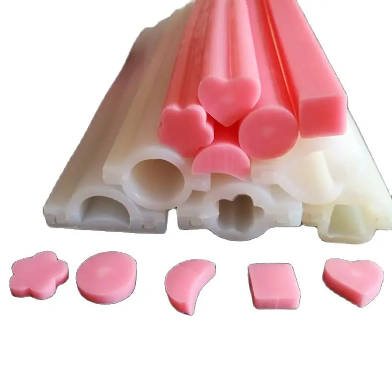 Heart Round Star Various Shapes Silicone Tube Soap Mold Moon Flower Pipe Moulds For Candle Candy Cake   Resin Crafts