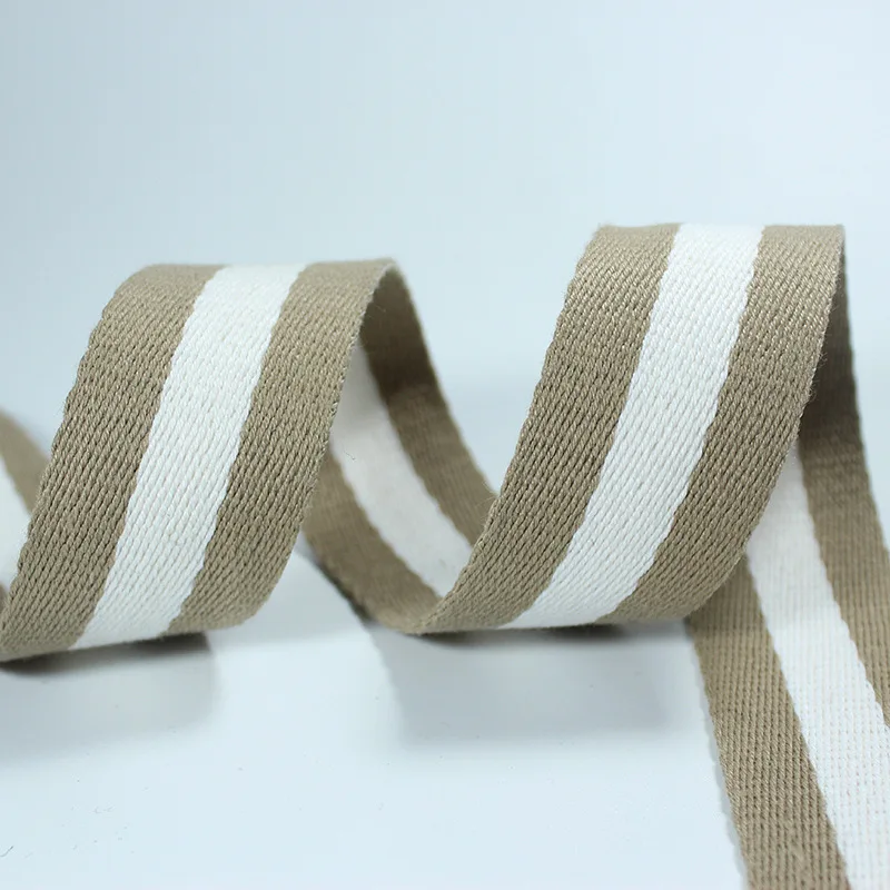 50 Yards 38mm Width Stripe Inter-Color Webbing Polyester Multicolor Rainbow Webbing Blue White Red Luggage Webbing