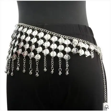 Belly dance accessories gold / silver coins  belly dance belts for women belly dance costume hip scarf image 5