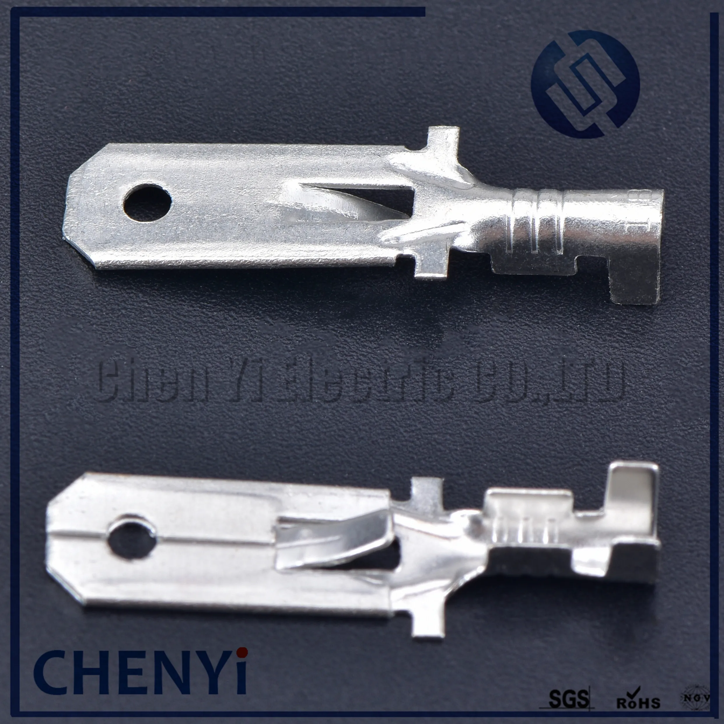 50 pcs 6.3mm Automotive Crimp Terminal Male Spade Connector Brass Pins Auto Splice Wire Terminals DJ611-6.3A G194
