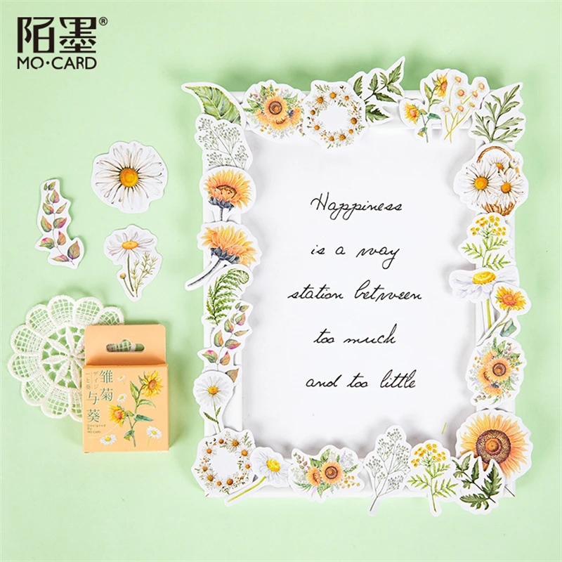 46 pçs/lote flor do vintage série adesivos scrapbooking diário planejador kawaii adesivo diy caderno artigos de papelaria material escolar