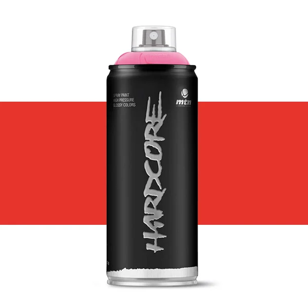 Spray paint MTN Hardcore light red Color 400ml high pressure quick dry glossy finish great strength