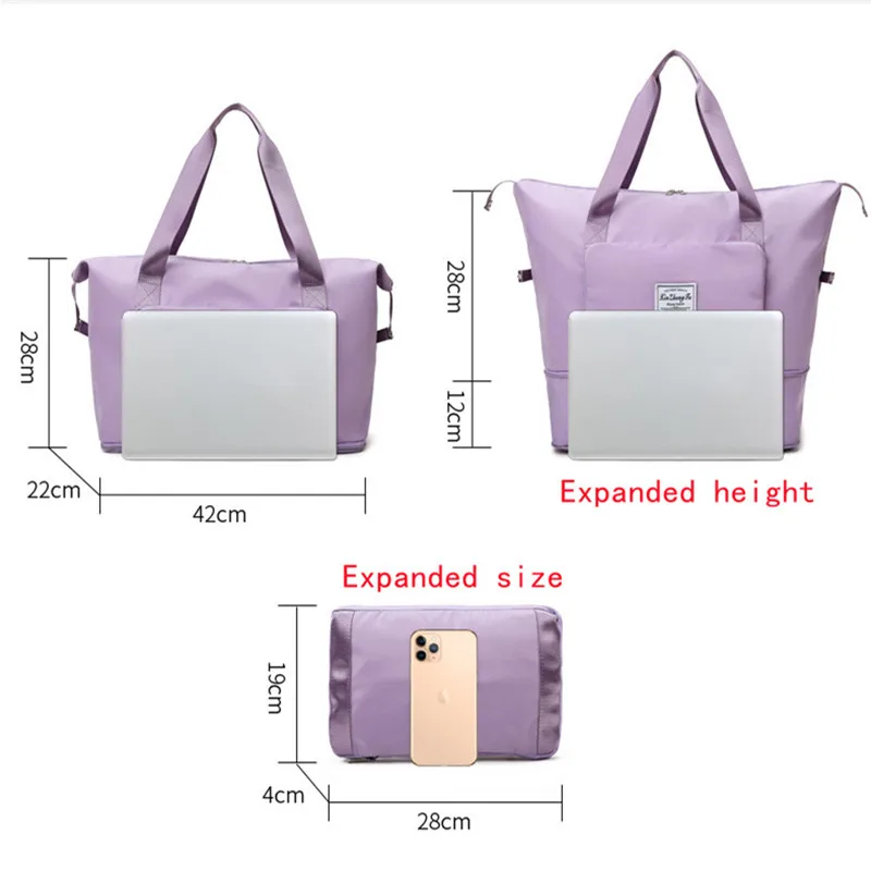 Foldable Large Capacity Women Gym Bags Shoulder Bag Women Training Travel Handle Handbag Yoga Sport Crossbody Tote Bag Women