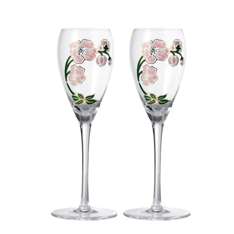 European Handmade Champagne Glass, Creative Crystal Glass, High Grade, Wedding Glasses, Modern Home Decoration Accessories