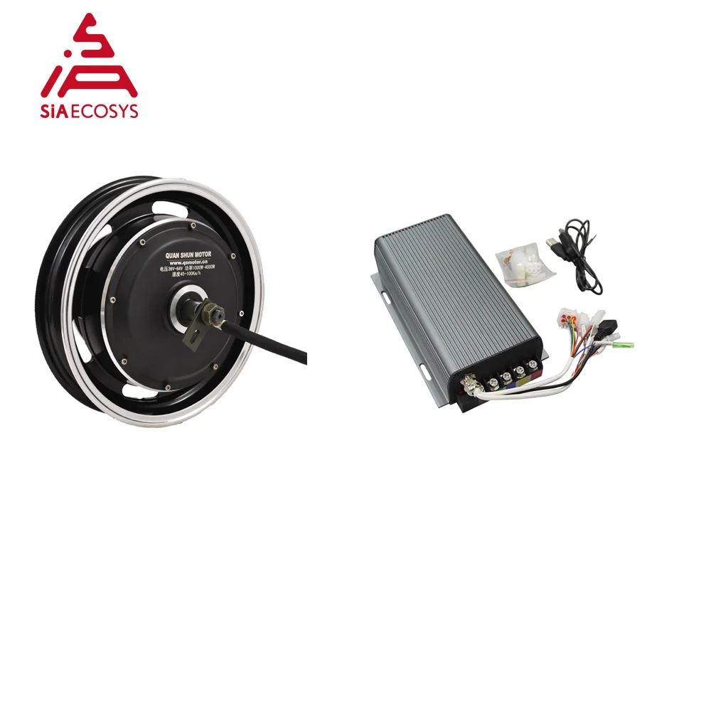 

QS Motor 12inch 3000W 205 50h v3 80kph Electric Scooter Motor Kit With SVMC72150 V1 Sabvoton Controller USB Convertor Cable