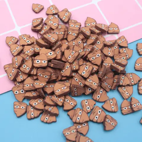 100g/Lot Cartoon Funny Poo Polymer Soft Clay Slices Miniaure Sprinkles for DIY Crafts Filling Decoration Accessories