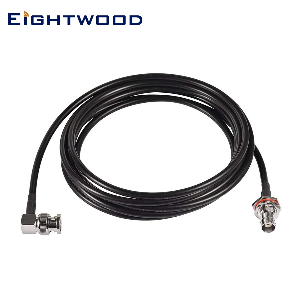 

Eightwood BNC Bulkhead Female to BNC Male Right Angle Coax Cable RG58 305cm for Wireless Mobile Receiver Antenna,CB&Ham Radio