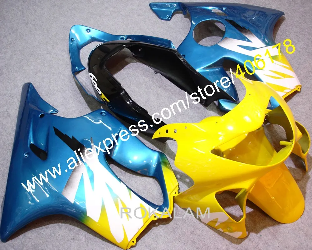 

Fairings Kit For Honda CBR600F4 1999-2000 CBR600 F4 99-00 Yellow & Blue Motorcycle Fairings (Injection Molding)