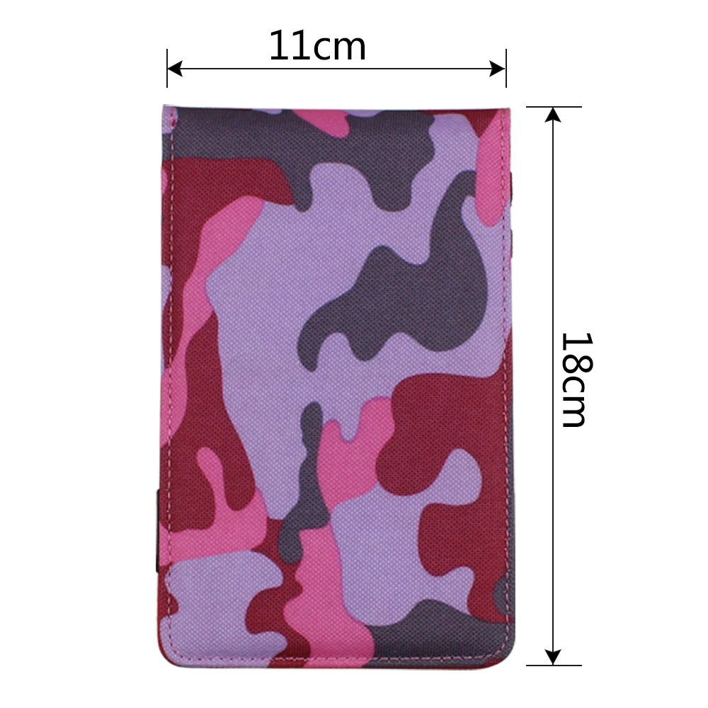 Camouflage Color Golf Scorecard Holder Oxford Cloth Score Notebook Accessories