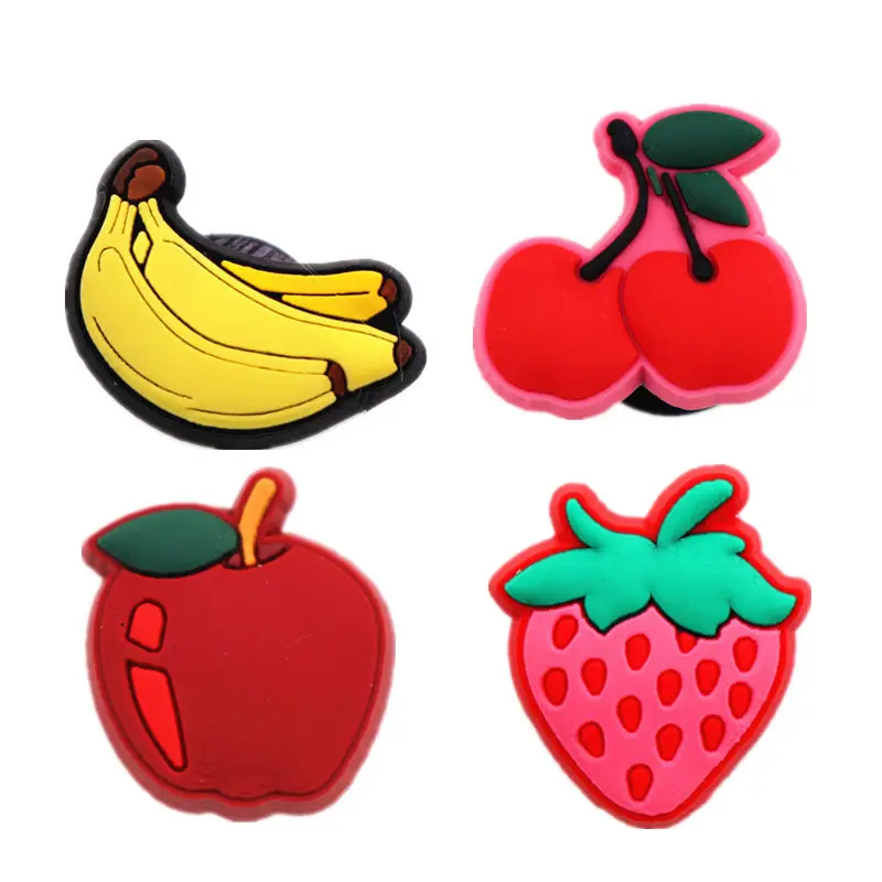 

Прямая поставка, подвески для обуви в виде фруктов, аксессуары, банан, вишня, яблоко, клубника, украшение для обуви, подходит для браслета, вечеринки, детский подарок