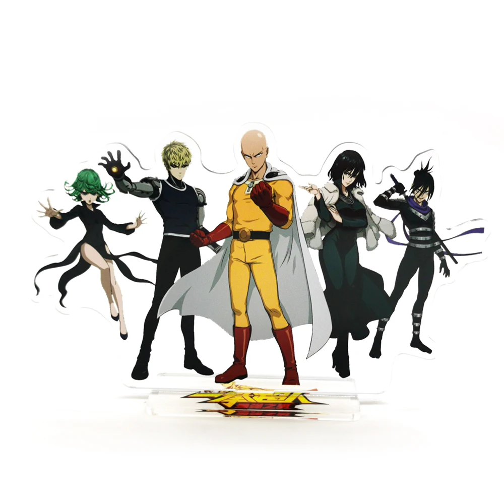 One Punch Saitama Genos Fubuki Tatsumaki Speed o Sound Sonic GM soporte acrílico figura modelo soporte de placa adorno de pastel anime