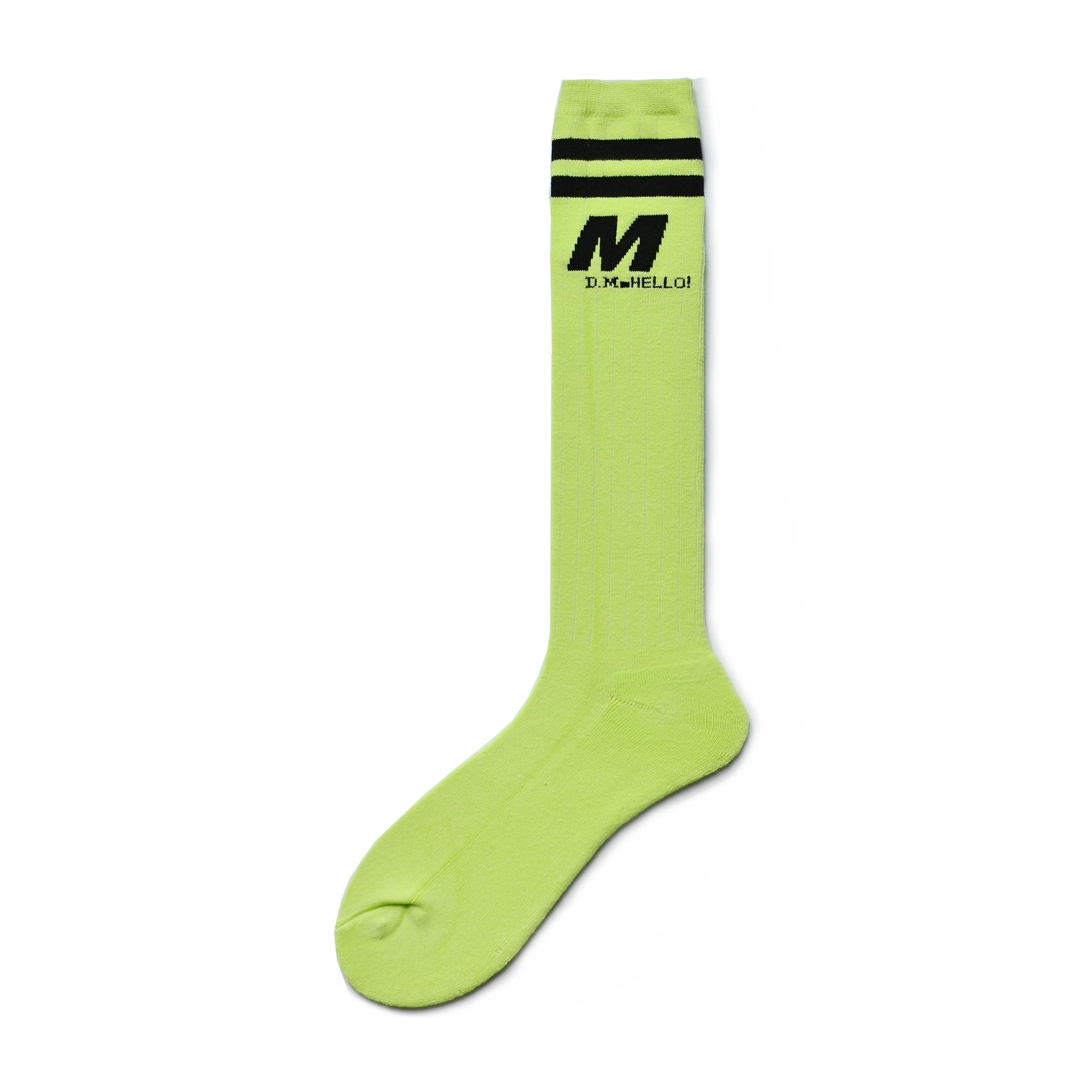 Meias listradas de náilon, meias pretas da moda com design exclusivo, sexy, top gay, meias compridas de futebol, esportivas de nylon, confortável