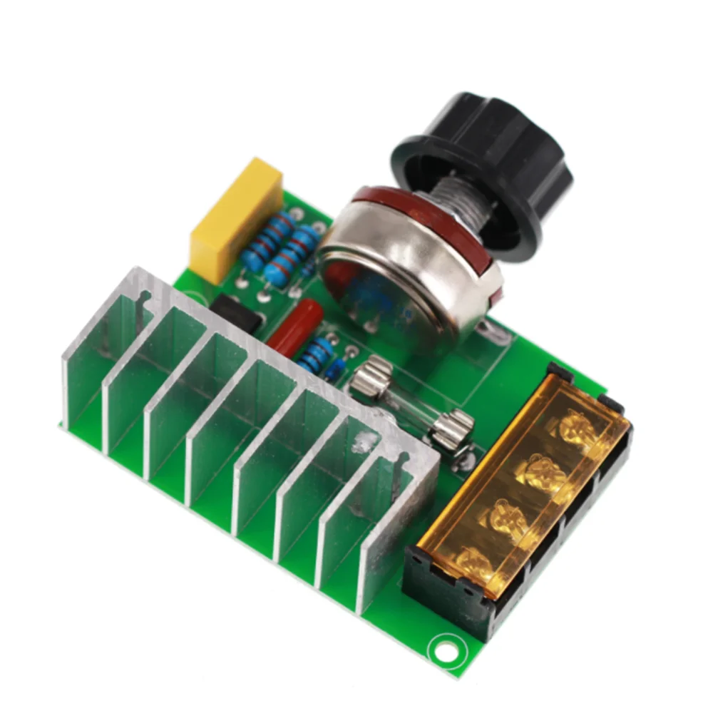 4000W AC 220V SCR Electric Voltage Regulator Motor Speed Controller Dimmers Dimming Speed With Fuse