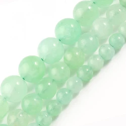Natural Stones Chrysoprase Australia Jades Bead Round Loose Spacer Beads for Jewelry Making DIY Bracelet&Necklace 6/8/10mm 15''