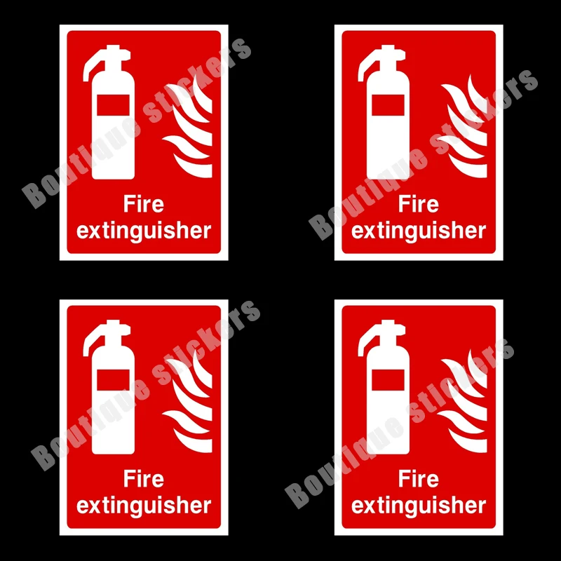 Fire Extinguisher Logo Sticker Die-cut PVC Vinyl Suitable for Fire Extinguisher Waterproof, Sunscreen and Anti-ultraviolet