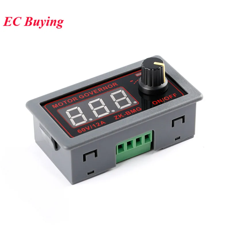 DC 9-60V 12A 500W PWM DC Motor Speed Controller Fan Speed Control Switch Digital Adjustable frequency duty cycle 12v 24v 48v