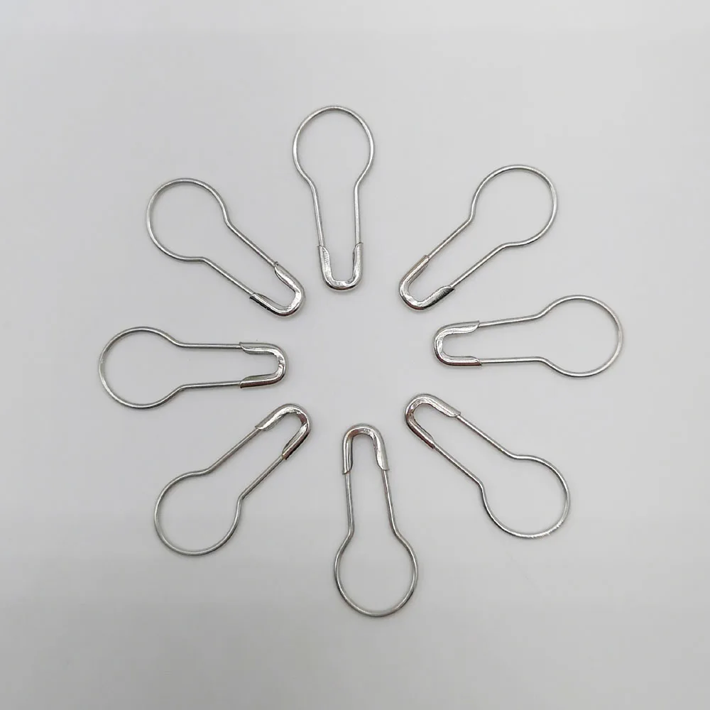 100pcs Gourd Shape Decorative Safety Pins Metal Clips Gourd Pins Knitting Stitch Marker Tag Pin For DIY Clothing Accessories