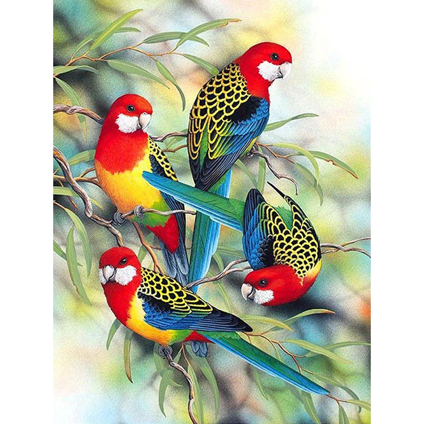 

Diamond Painting Birds on Tree Flower Diamond embroidery 5d diy Full Square Round Drill Cross Stitch Mosaic Home Decor Art L09