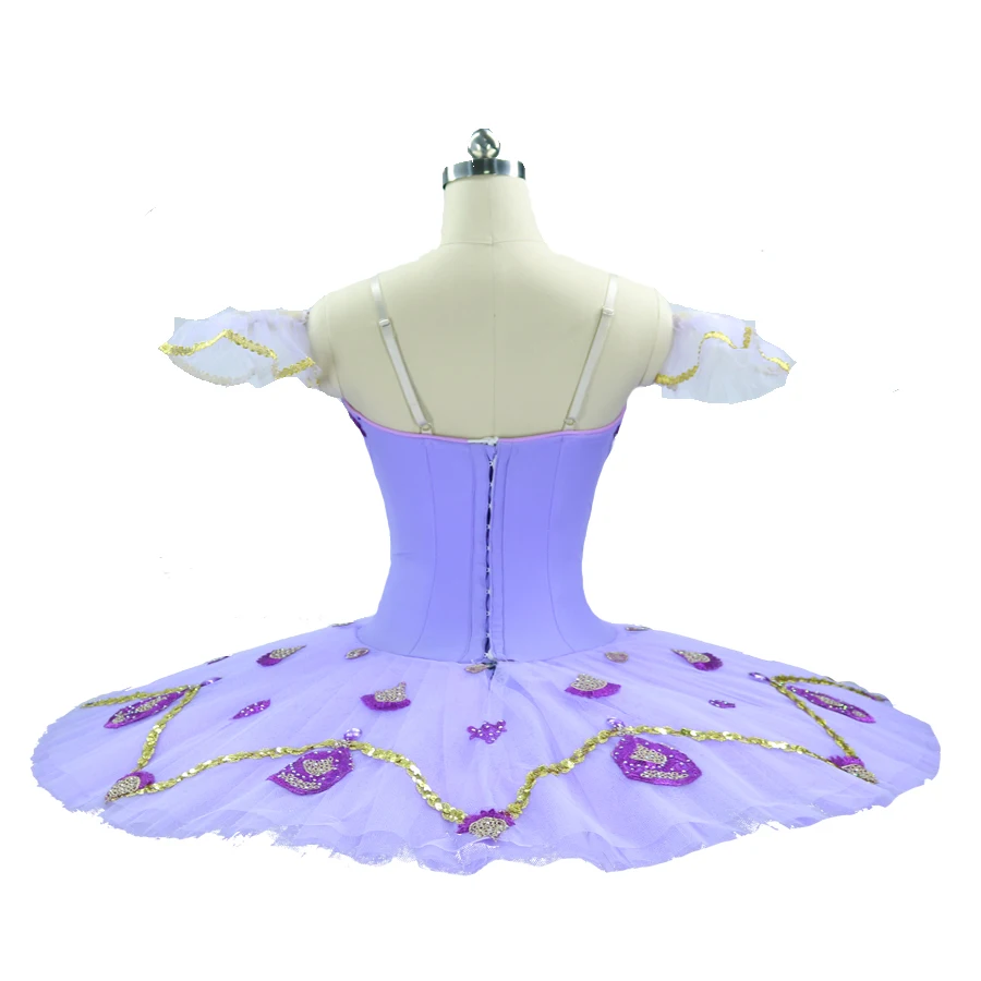 Professional Ballet Tutus Girls Pancake Swan Dress Classical Performance Ballerina Costume ballet dress  purple lilac 0019