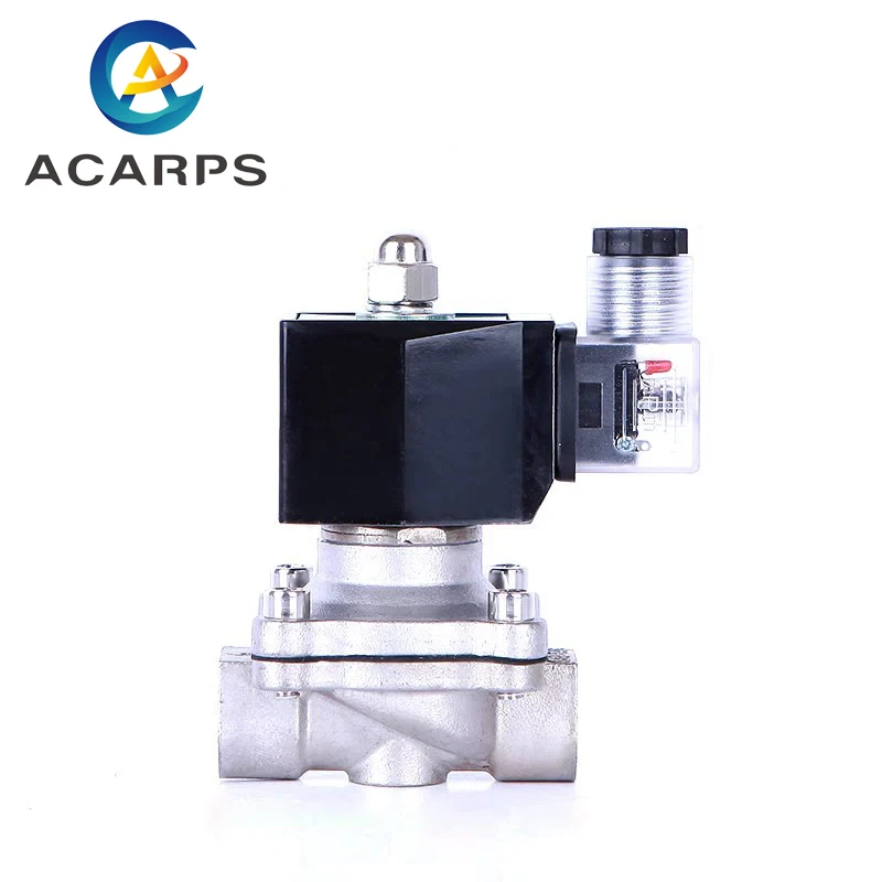 

1/2" Normally Closed Stainless Steel Solenoid Valve IP65 DN15 Pipe Control Switch Water Valves 12V 24V 110V 220V