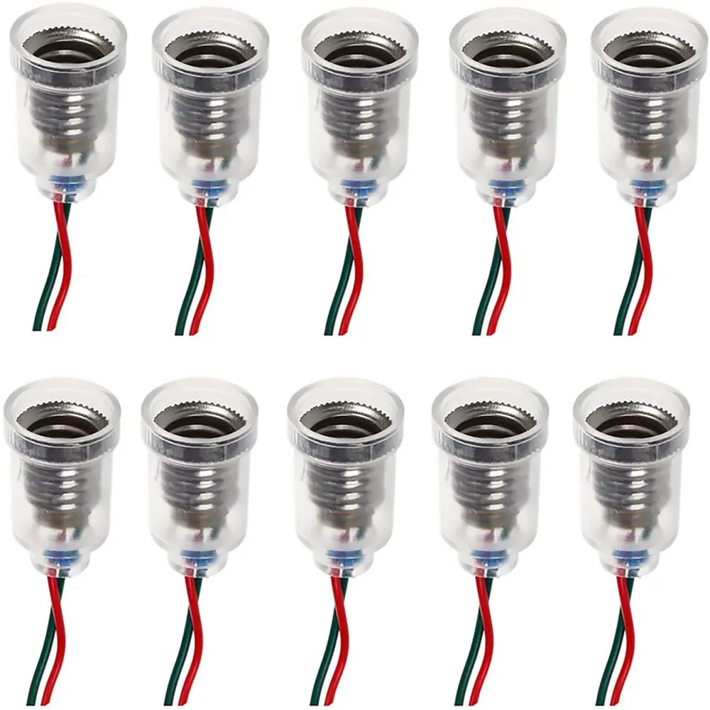 10PCS/lot DIY E10 Screw bulb Holder Teaching Experiment Flat Lamp Bases socket Student Physics Electric Beads Electrical Testing