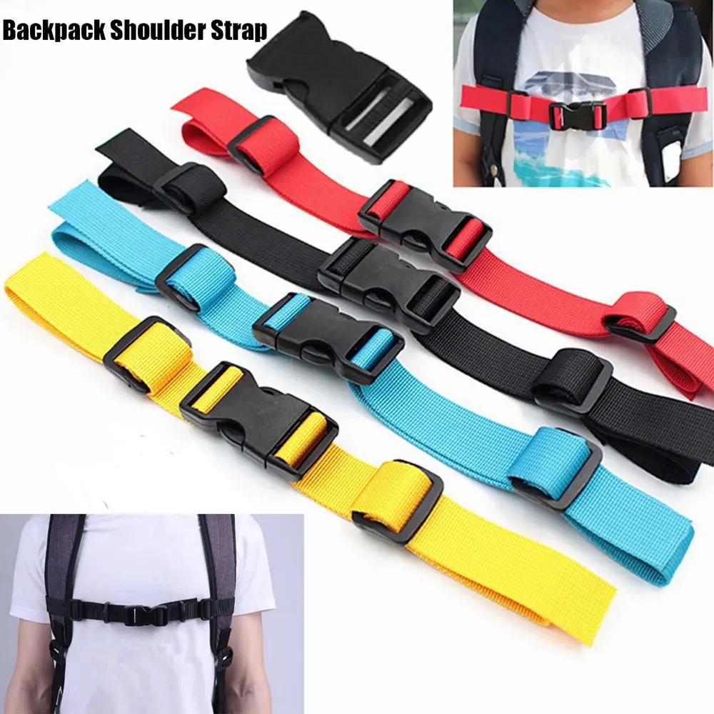 1pc Hot sale Adjustable Dual Release Buckle Bag Parts Accessories Fixed Belt Straps Non-slip Buckles Nylon Sternum Strap