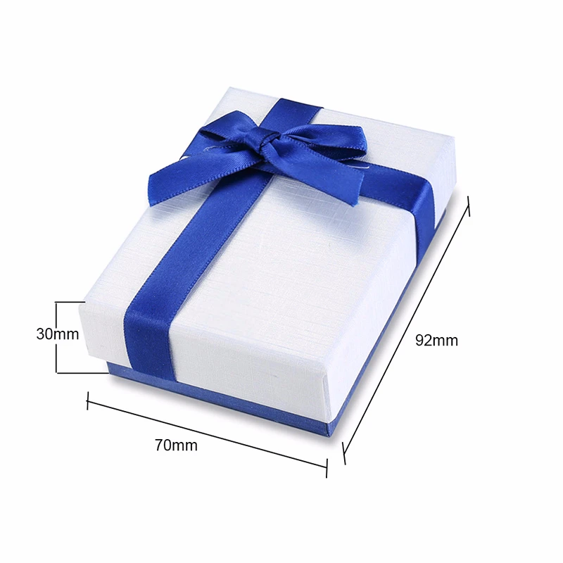 Jewelry Gift Box Rings Necklaces Bracelets Carrying Cases Blue Butterfly Elegant Box