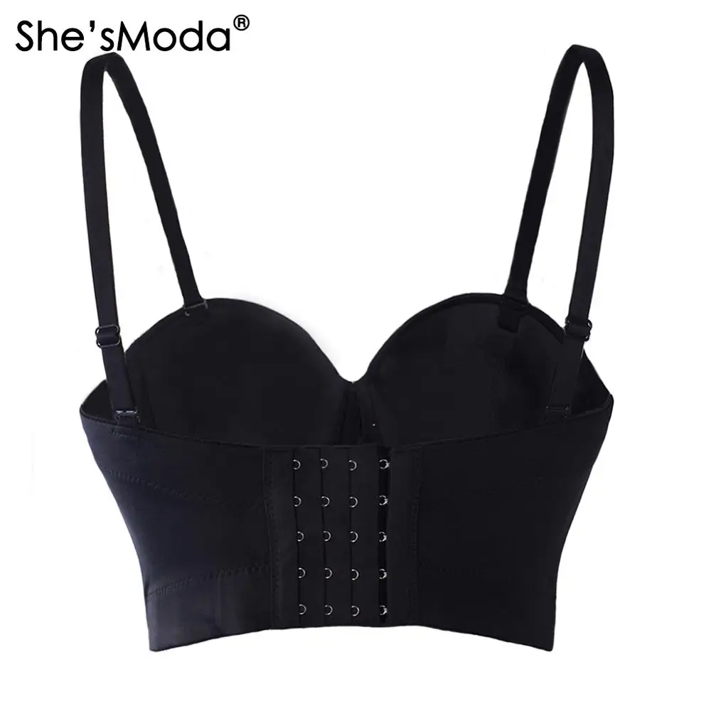 Imagem -02 - Shesmosmoda Estrela Rebites Bustier Push up Night Club Bralette Sutiã Floral Feminino Recortado Superior Colete Espartilho Tamanho Grande