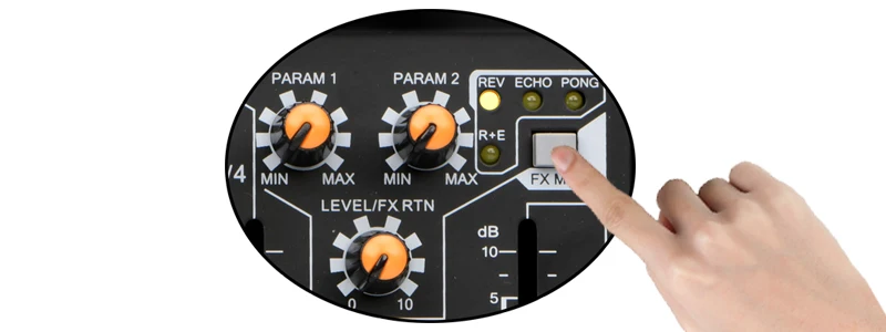 FREEBOSS 4-Kanal-Audiomischer, USB-Computer, Wiedergabe, Echo, Bluetooth-Mischpult für Kirche, Party, Familienstudio, MIX4 – Detail 5