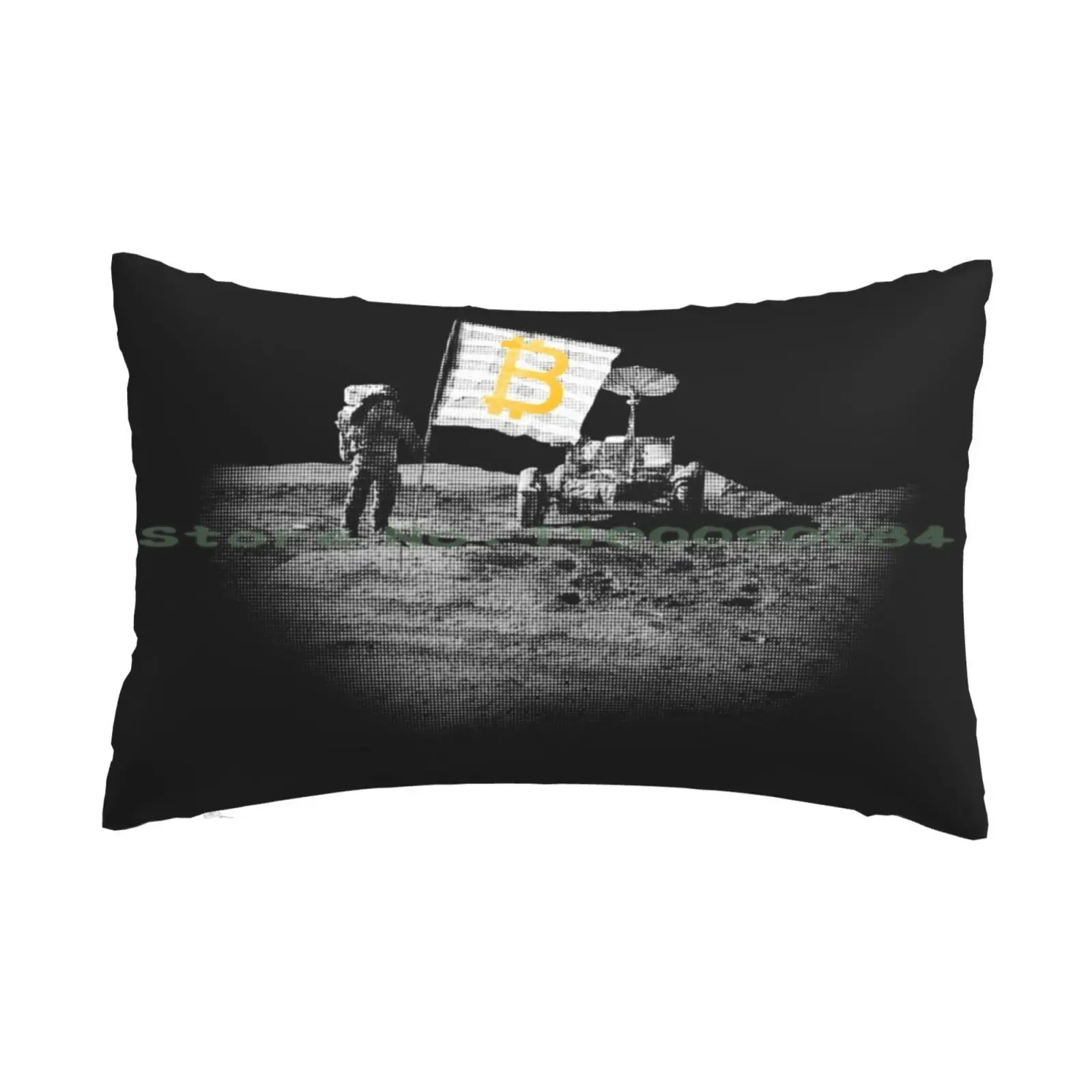 Bitcoin To The Moon Apollo Lunar Landing Pillow Case 20x30 50*75 Sofa Bedroom Ma?tre Gims Maitre Gims Damso Ninho Alonzo Dadju