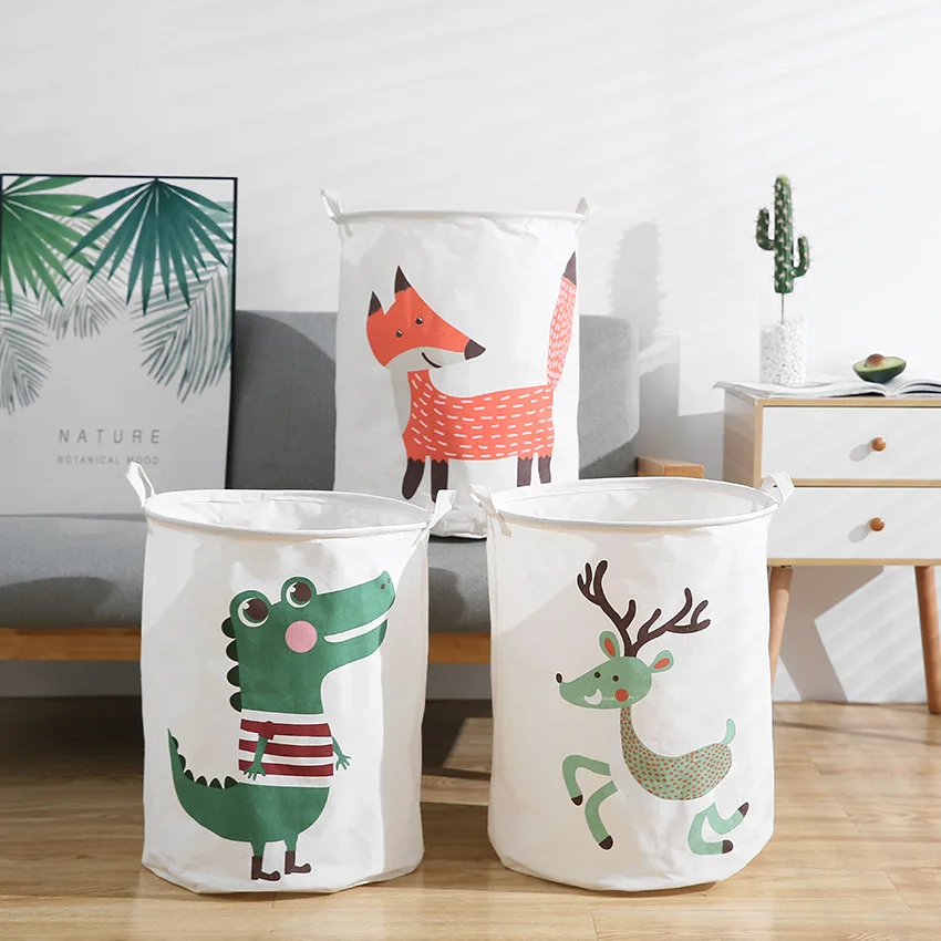 

Deer Crocodile Dinosaur Cloth Laundry Basket Storage Detergent Folding Dirty Cloth Basket Storage Basket Cloth Storage Bucket