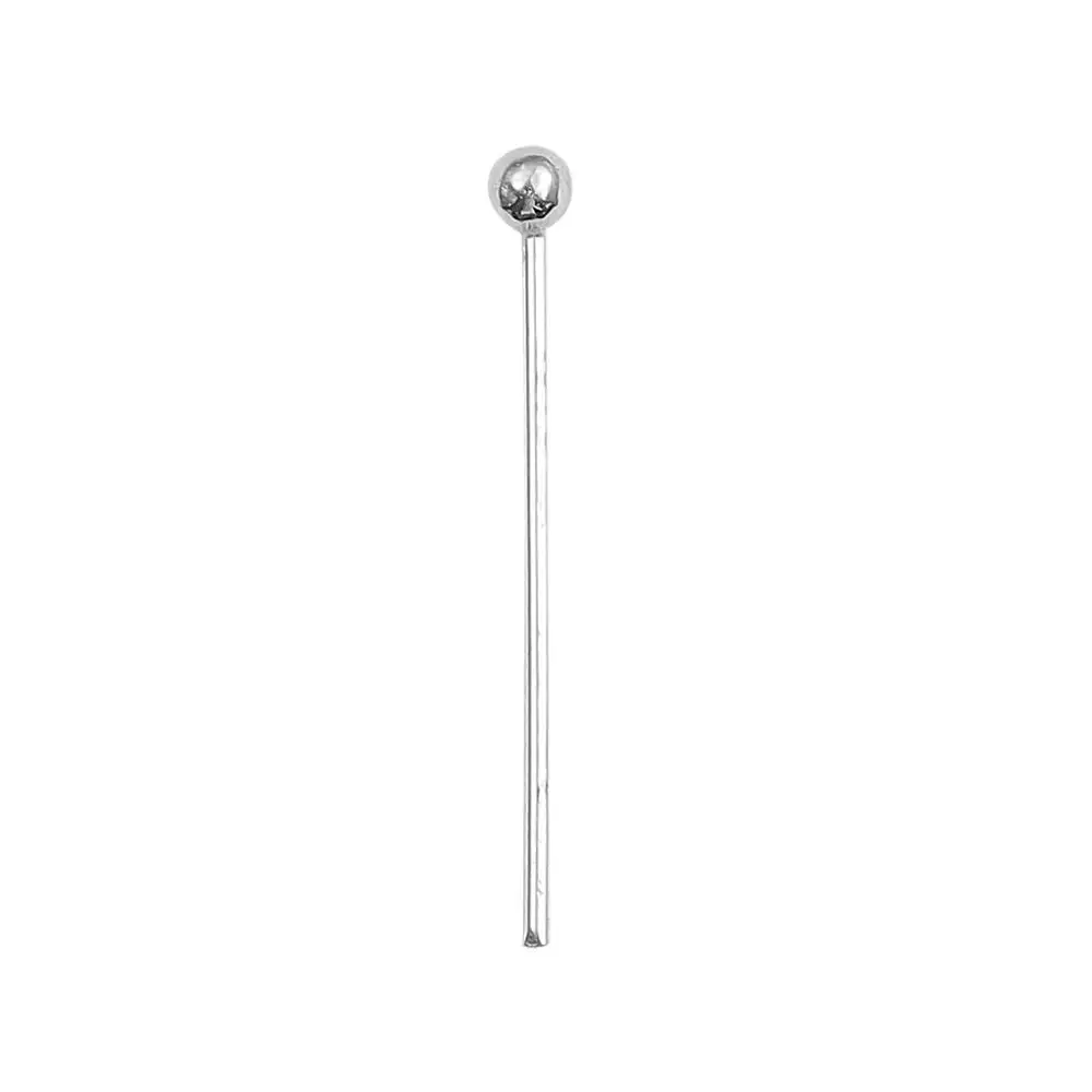 10pcs/lot 15 20 25 30 35 40 50 mm 925 Sterling Silver Metal Ball Head Pins For DIY Jewelry Making Head Pins Findings Supplies