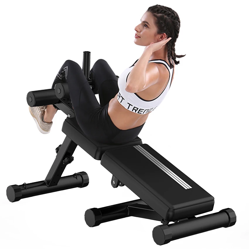 

Folding Supine Board Abdominal Board Multifunctional Sit-Up Board Dumbbell Crunch Press Weight Bench Fitness AB Chair 150kg Load