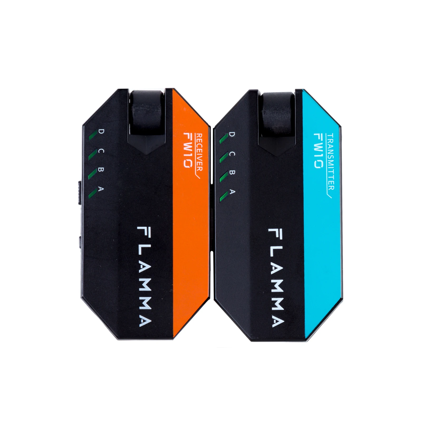 FLAMMA Guitar Wireless System Transmitter Receiver Transmitter Receiver 4 Channel Built-in Rechargeable Guitar Transmitter