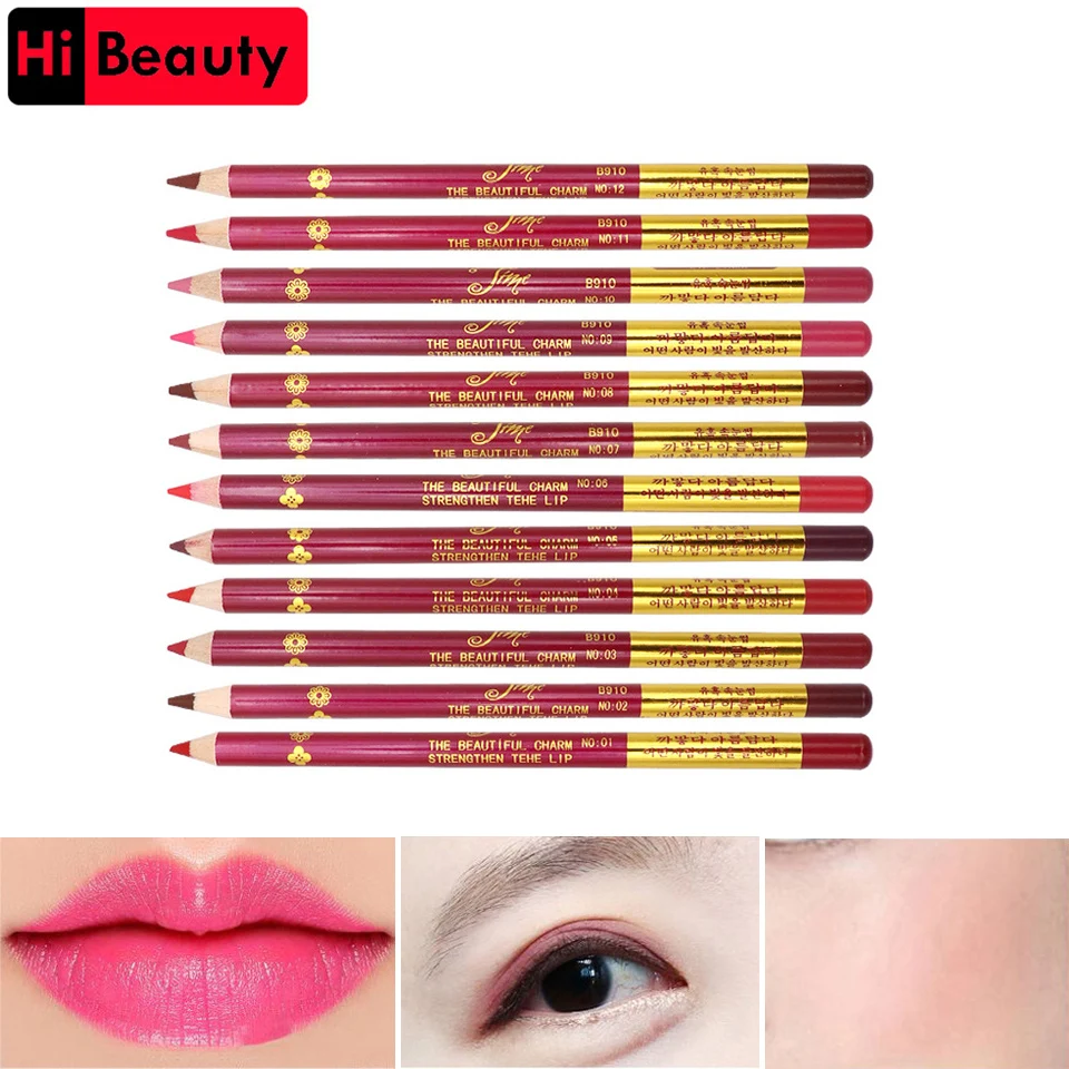 1PC Waterproof Matte Lip Line Pen For Lips Eyeliner Blush Makeup Longlasting Tattoo Lipstick Sketch Dye Tint Liner Pencil