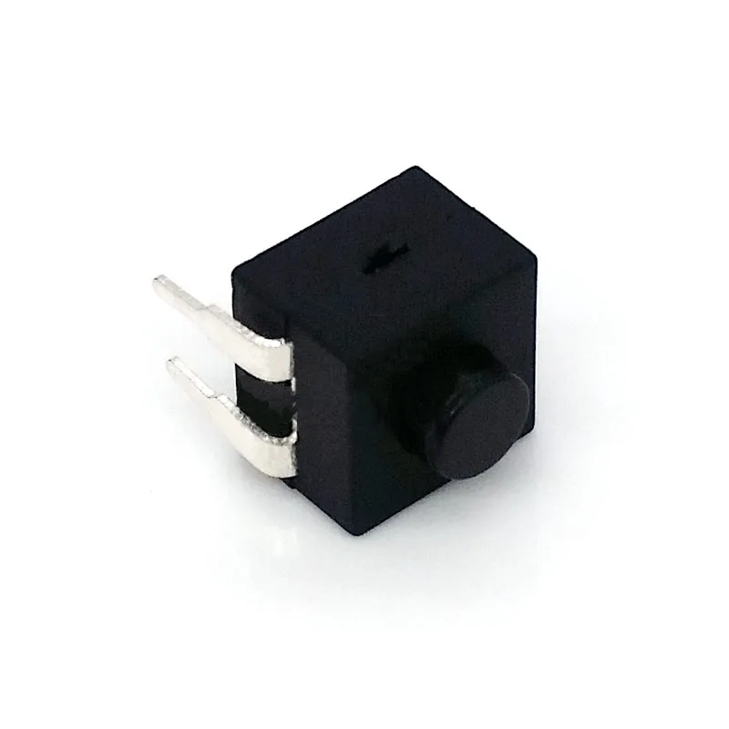 Strong Flashlight Switch 8.3*8.3*8.4 Small Micro Self-Locking Power Switch Two On And One Off Black 3 Pins