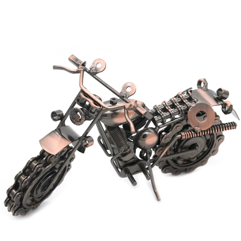 21 cm metalen retro motorfiets model motor beeldje ijzer motor prop handgemaakte jongen cadeau kind speelgoed thuiskantoor decor collectie