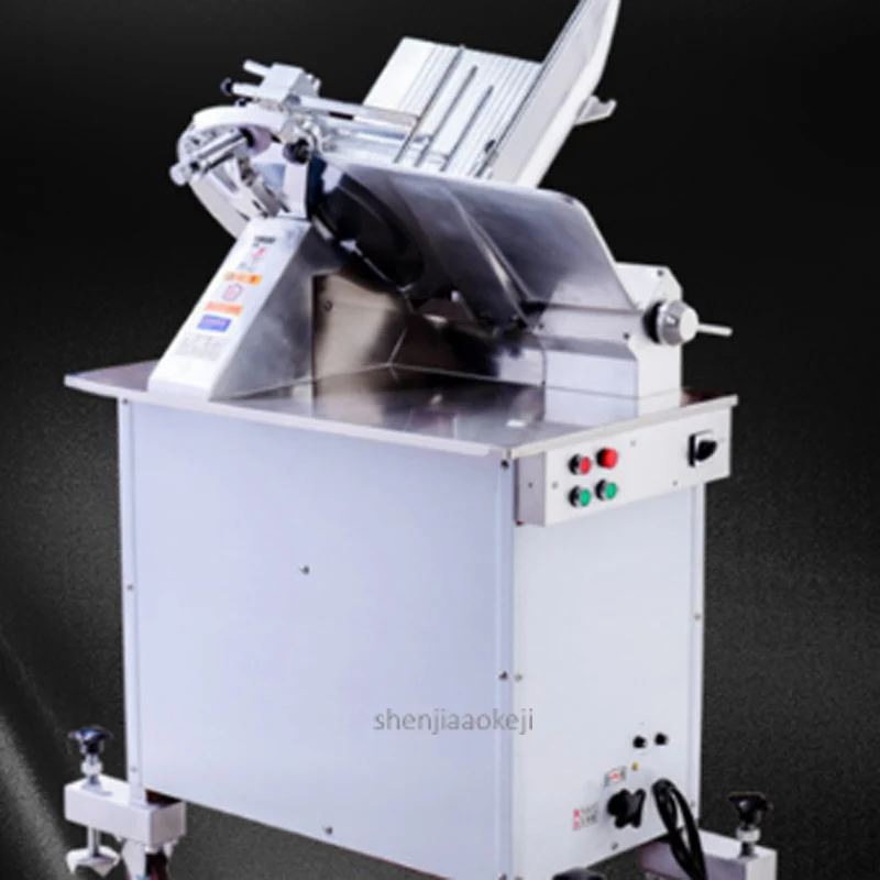 HB-350 Commerciële Vlees snijmachine Dubbele motor 14-inch automatische vlees cutter bevroren vlees schapenvlees roll/vet rundvlees snijden machine