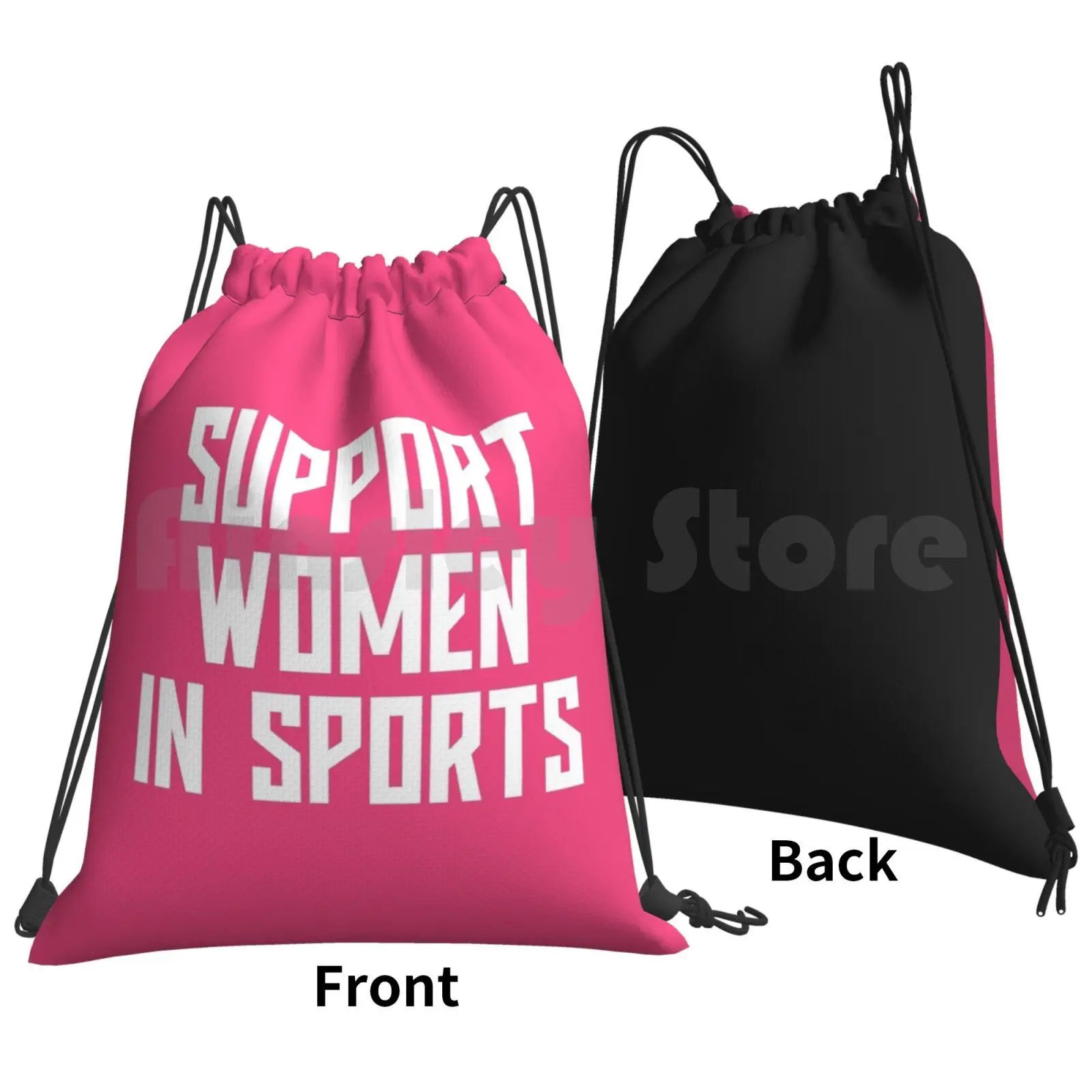 Support Women In Sports #10 Backpack Drawstring Bag Riding Climbing Gym Bag Support Women In Sports Support Women In Sports