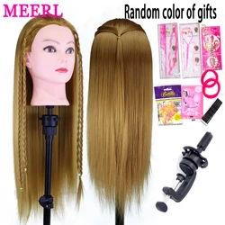 Mannequin Head For Hairstyles 65cm Professional Styling Head For Practice Nice Dummy Training Doll Head For Hairstyling Braiding