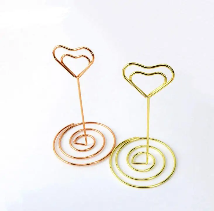 

Love Heart Place Card Holders Clips Wedding Table Photo Memo Number Name Holder Clip Party Decor Silver SN2773