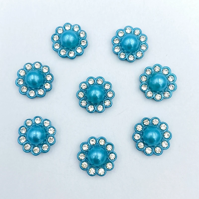 30Pcs Diy Mixed color resin flower Decoration Crafts Flatback Cabochon Scrapbooking Fit Hair Clips Embellishments Beads