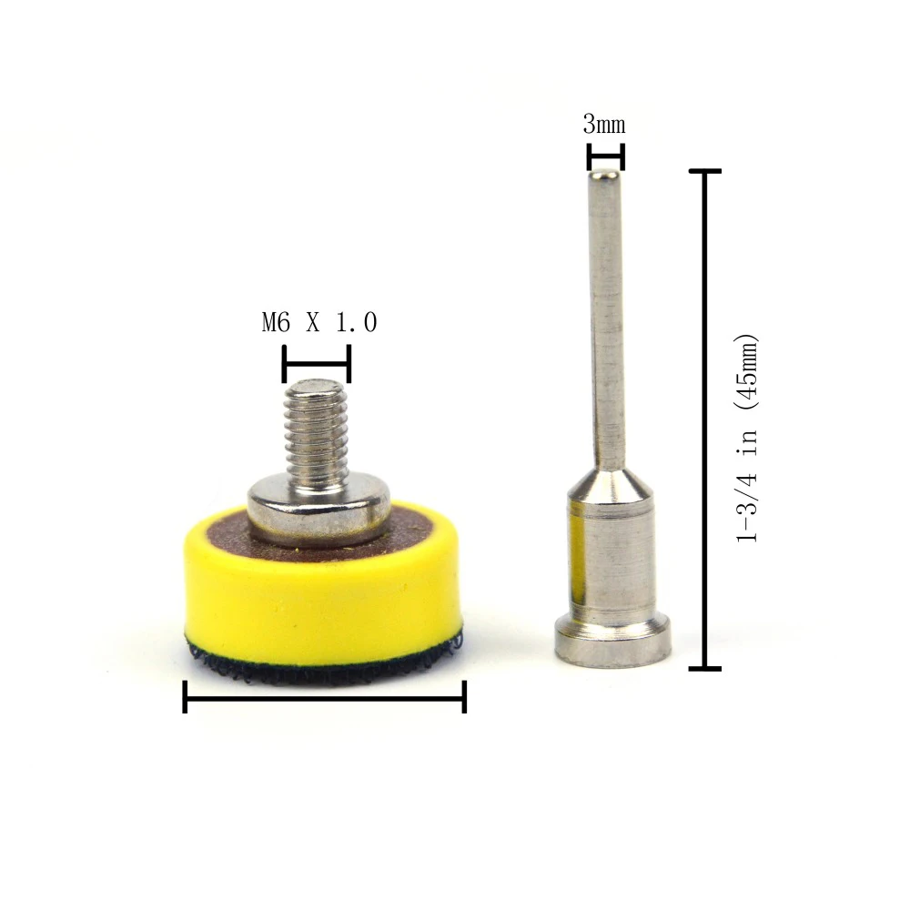100 PCS dischi abrasivi da 1 pollice 80-3000grit carta vetrata assortita con Kit di levigatura di backup con gambo 1PC 3mm per utensili rotanti Dremel